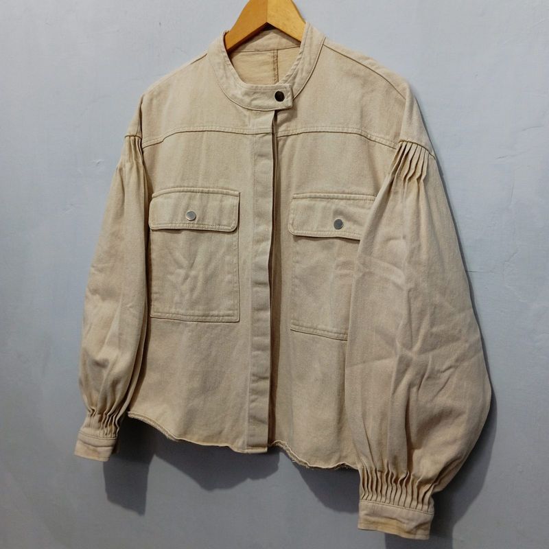 Jaket Denim Jeans Cream, foto 2