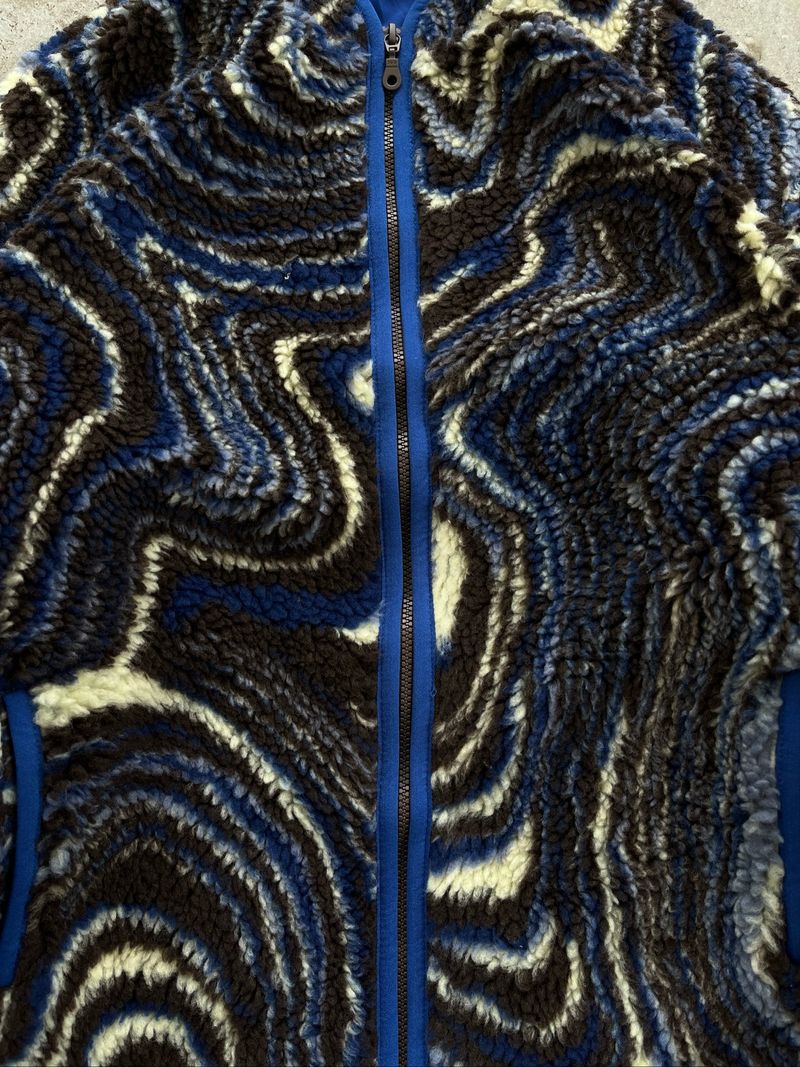 Juolovemama Abstract Pattern Zip Sherpa Jacket, foto 5