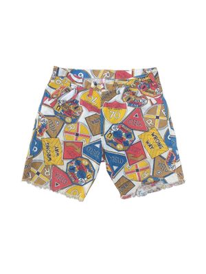 vintage 70's full print shorts pants