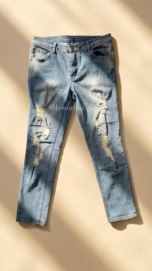 Vintage Blue Ripped Jeans