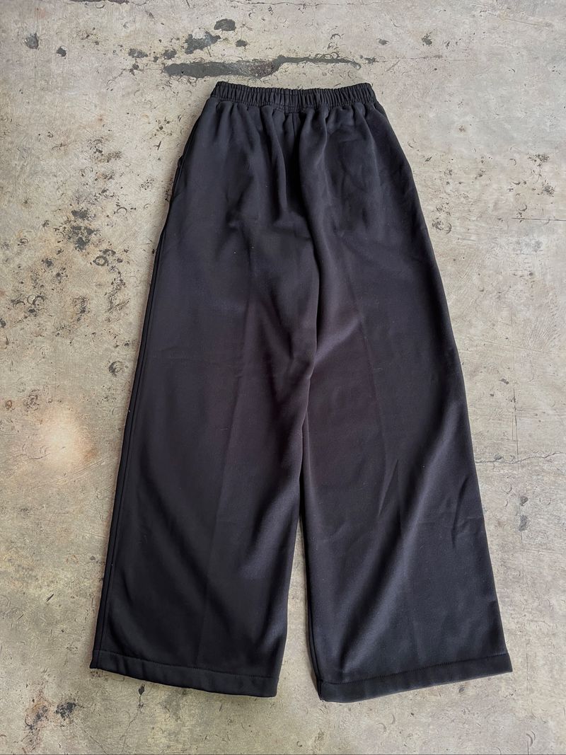 Baggy Sweatpants Blank Black Hitam, foto 6