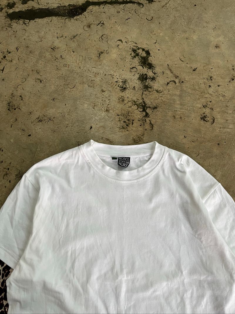 Layered Leopard White Tshirt Kaos Model Leopard, foto 7