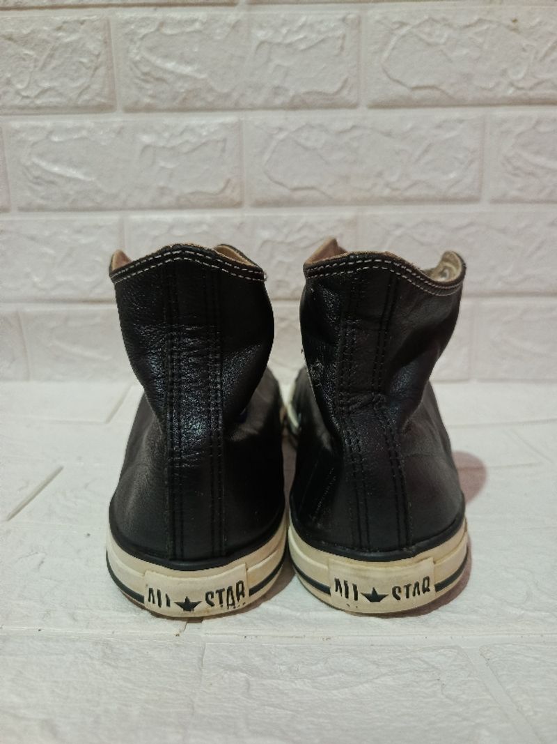Converse CTAS Hi Leather Black White, foto 3