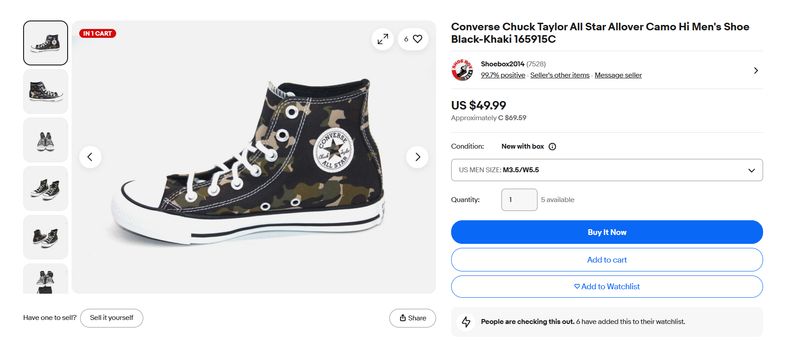 Converse Chuck Taylor All Star Allover Camo High, foto 7