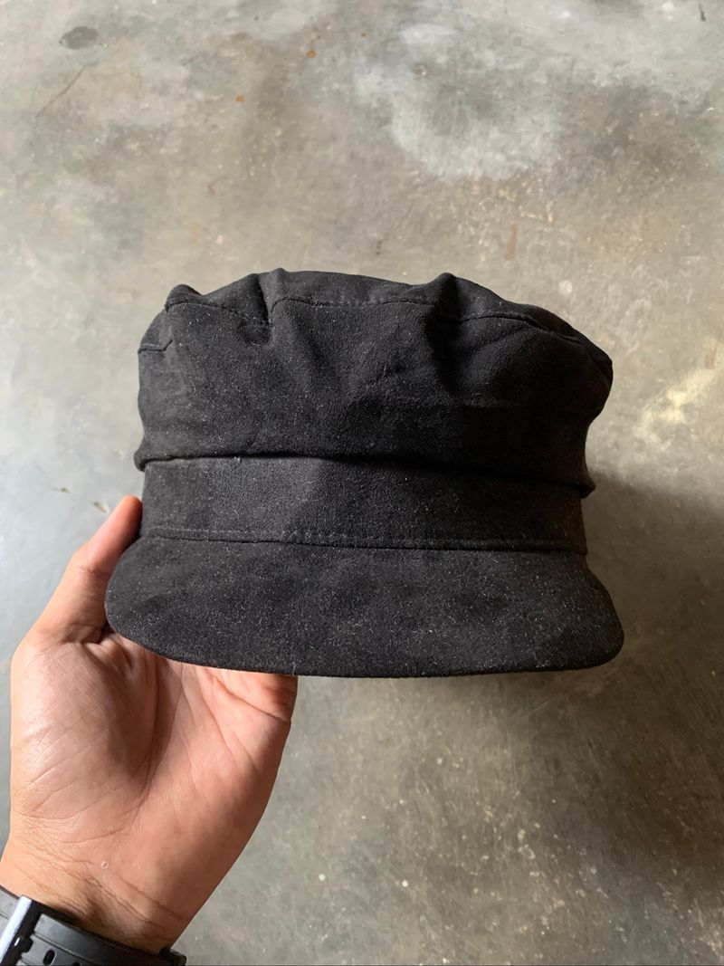 H&m news boy suede cap black, foto 2
