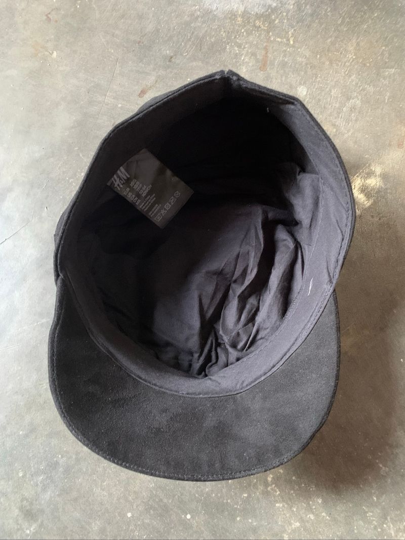 H&m news boy suede cap black, foto 8