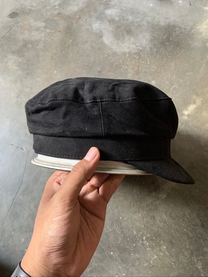 H&m news boy suede cap black, foto 3