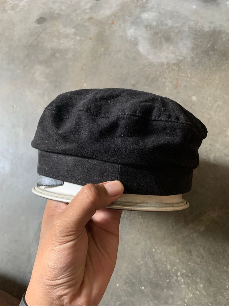 H&m news boy suede cap black, foto 5