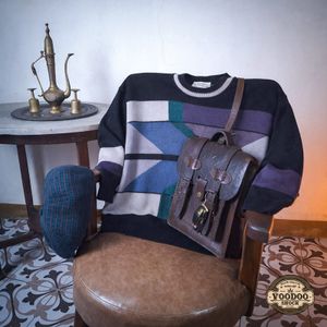 VOODOO - 500 - Vintage 90s Multicolor Geometrical Stripes Gr