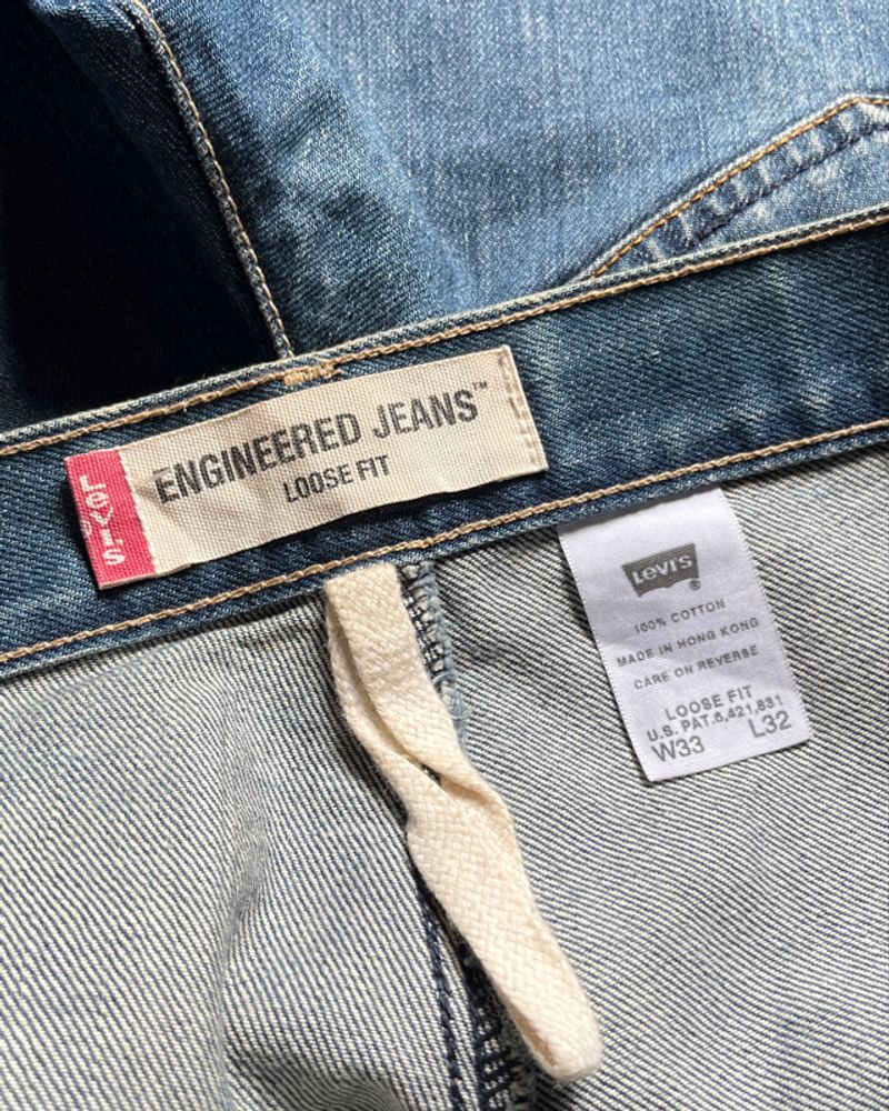 2000’s Levi’s Engineered Washed Indigo Blue Jeans, foto 5