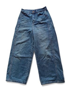 Jeans High Waist Biru Retro
