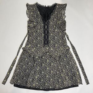 Anna Sui Ruffle Lace Floral Dress