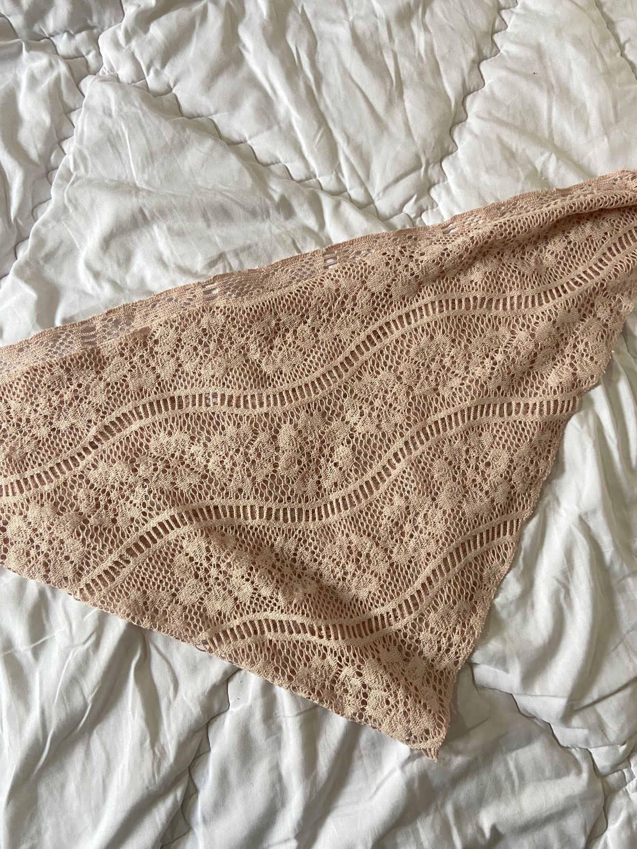 Y2K Coquette Scarf Wanita pink