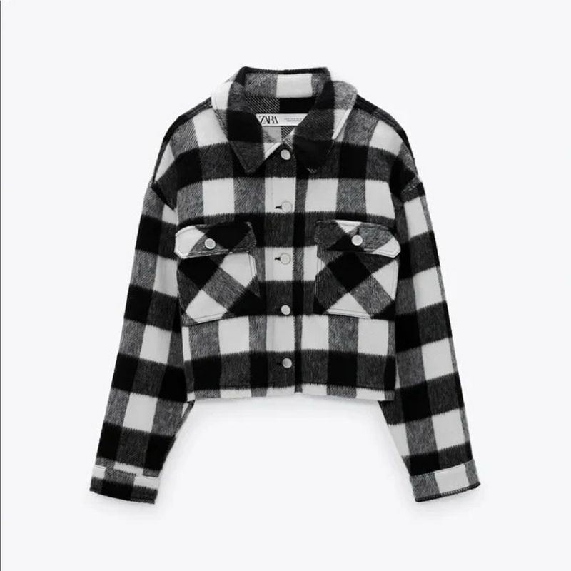 Zara Cropped Plaid Jacket, foto 2