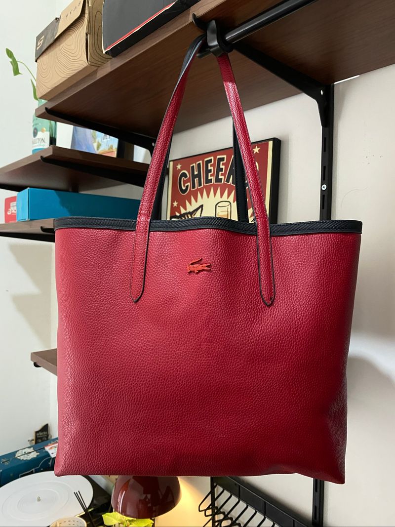 Lacoste totebag Large 2in1 (black-red), foto 4