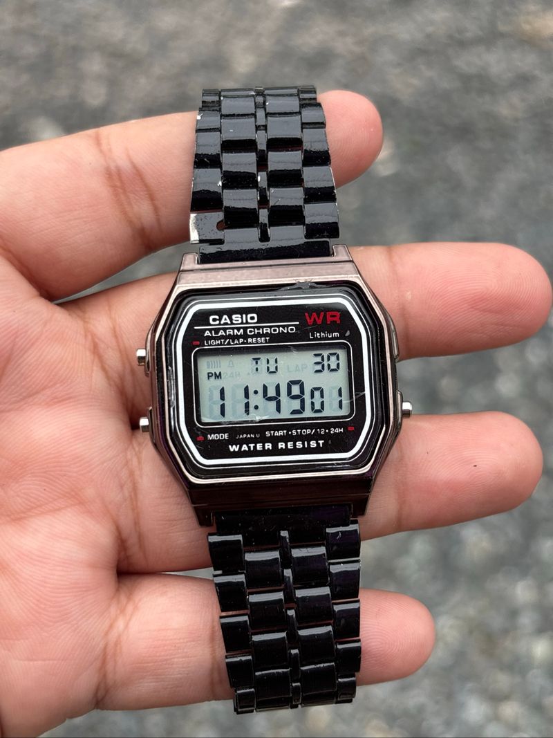 JAM CASIO A159W HITAM, foto 2