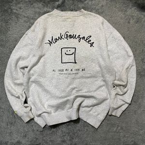 Mark Gonzales Streetwear Luxury Sweatshirt Pria white gray