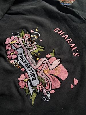 Charm's pink phanter hoodie oversize