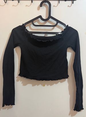 Sabrina croptop lengan panjang