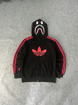 BAPE x ADIDAS SHARK FLEECE FULL ZIP HOODIE