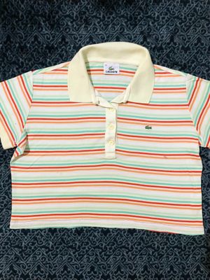 Lacoste Casual T-shirt Wanita cream