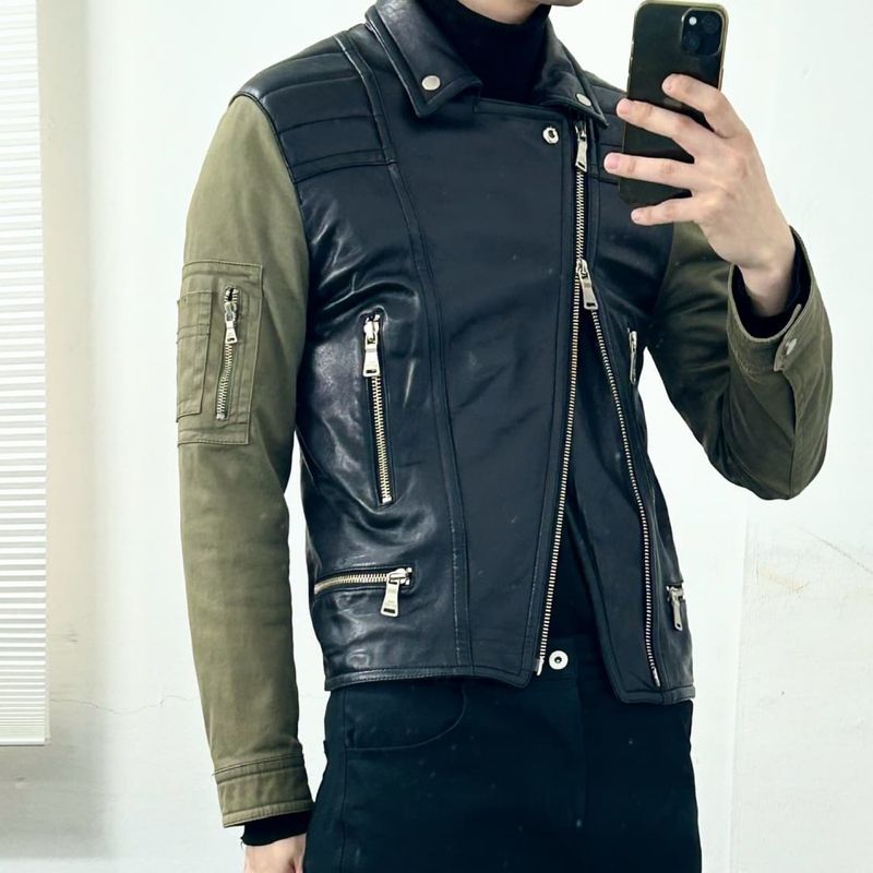 Neil Barrett Leather Rider Jacket, foto 9