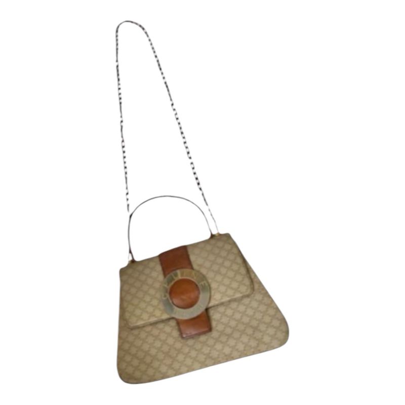 celine macadam beige top handle bag vintage authentic, foto 3