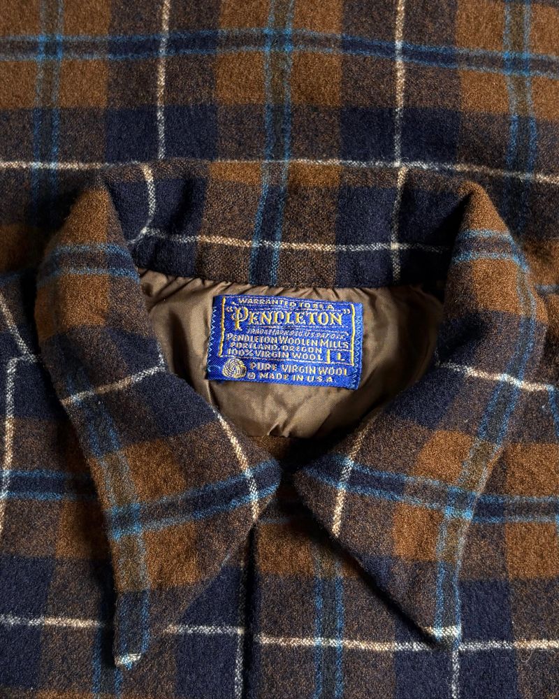 1970s Pendleton Plaid Wool Board Shirt, foto 4