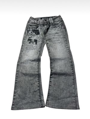 Egoist Poem Flared Bootcut Y2K Denim Jeans