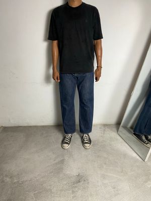 GU indigo loosefit jeans