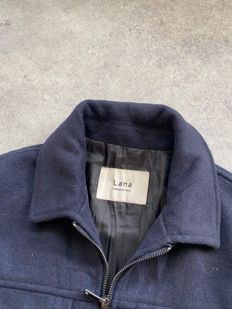 Work Jacket Casual Wool Navy, foto 4