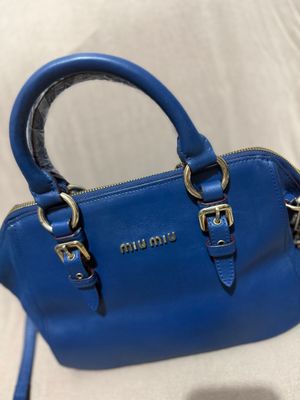 Legit Tas miu2 leather navy size medium