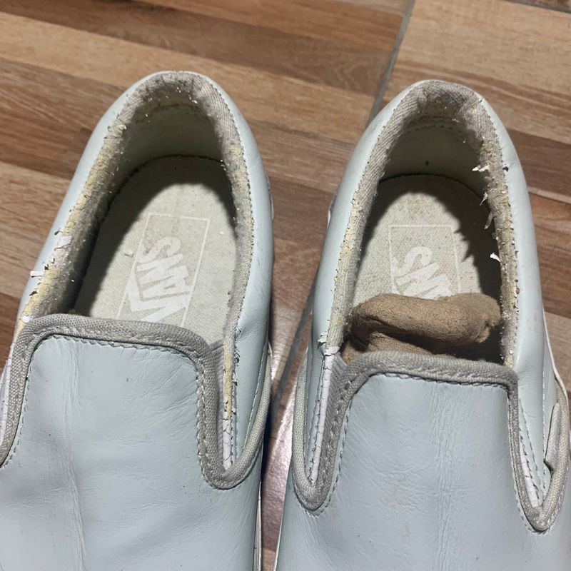 Vans Off The Wall Light Blue Slip On Leather, foto 3