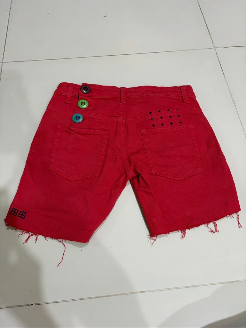 Ksubi Mid-Waist Shorts in Red, foto 2