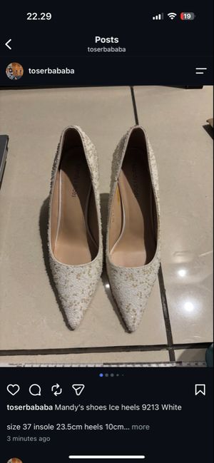 Mandy’s shoes Ice heels 9213 White