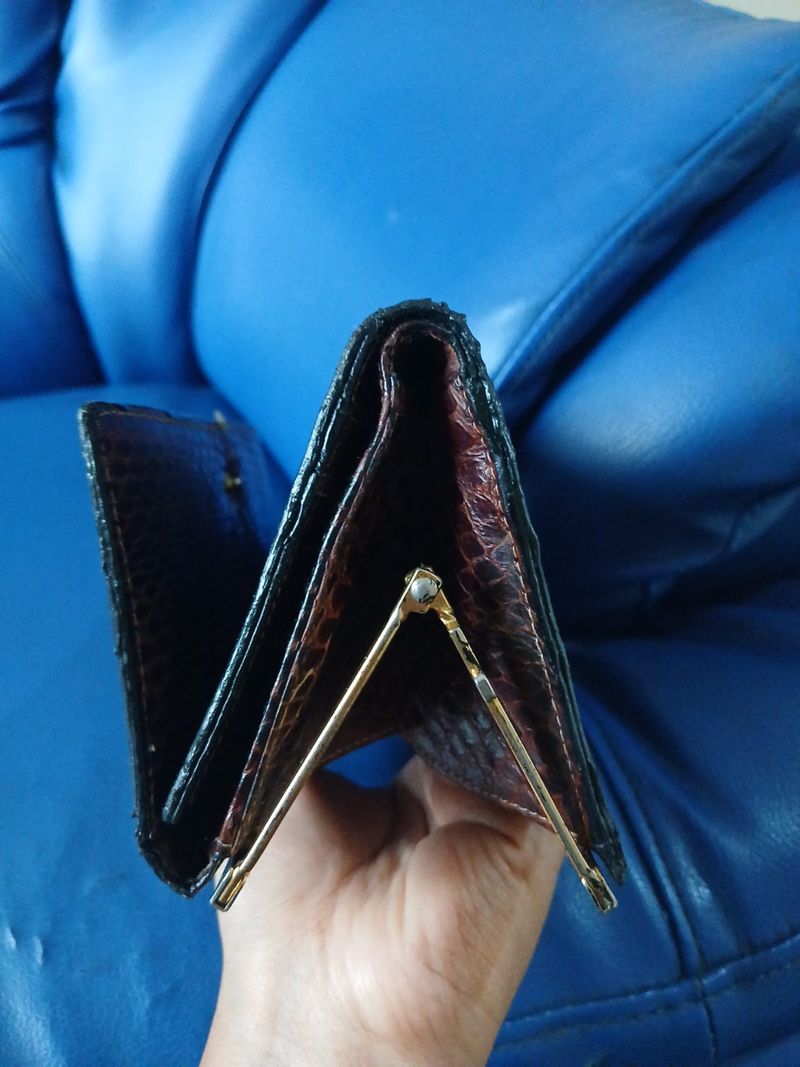 Dompet ular vintage 2 warna, foto 6