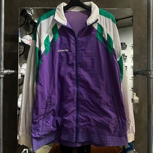 Adidas polyamide 90'S Vintage Violet vert blanc Jacket Homme