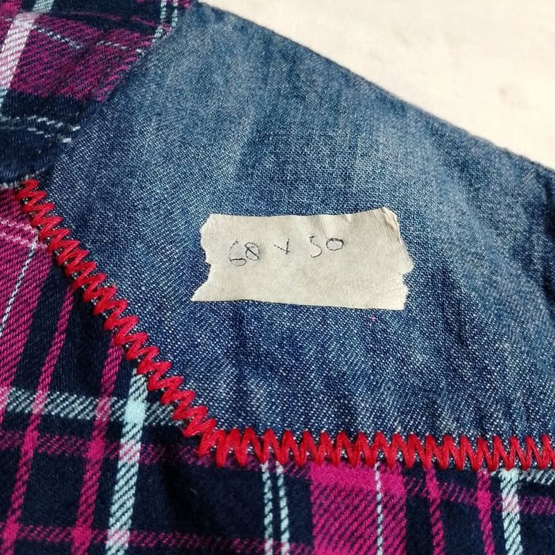 Flannel gues mewah kancing batu S, foto 9
