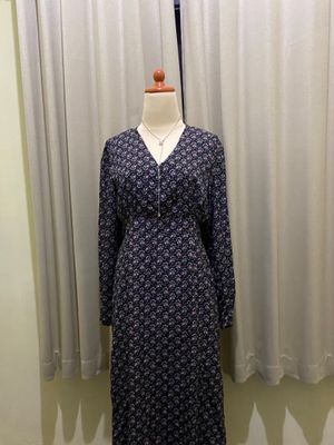 undervi black floral dress