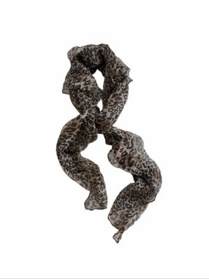 Leopard Sheer Scarf