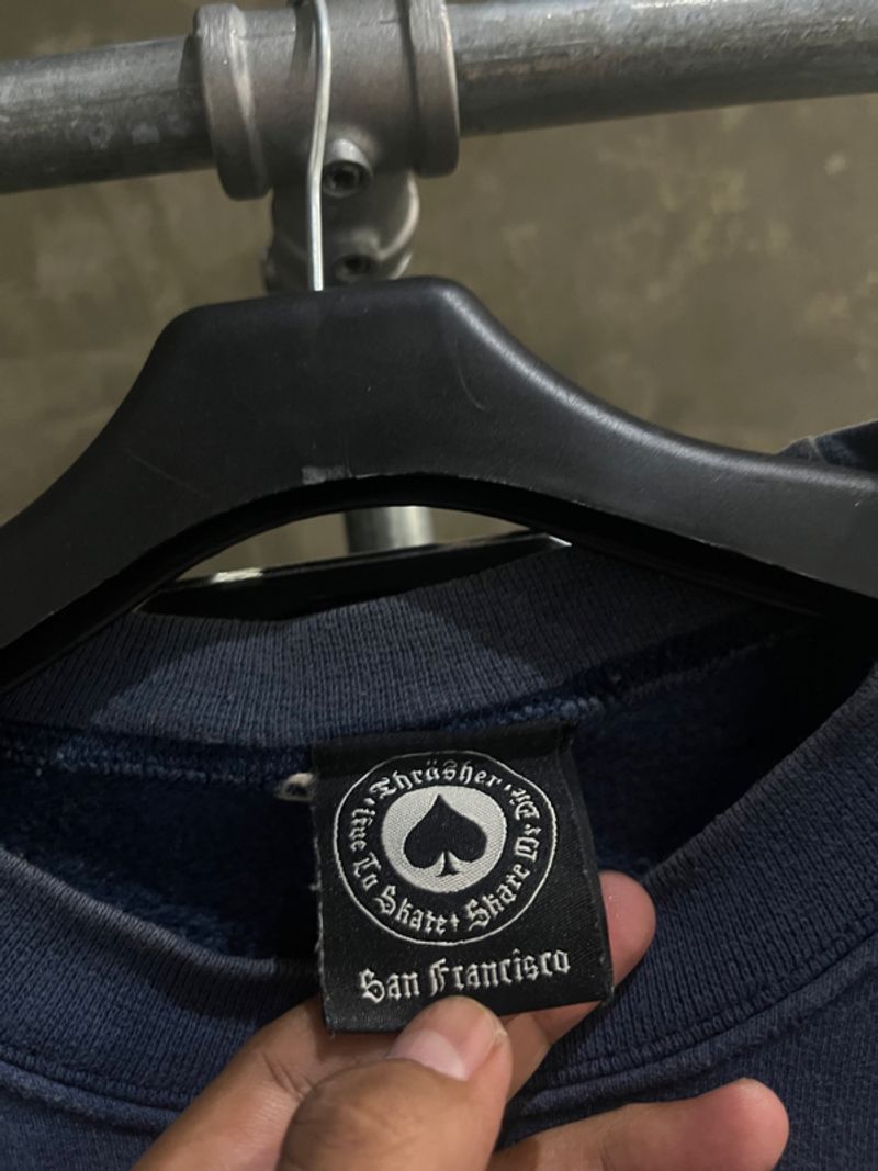 Thrasher magazine sweater navy, foto 3