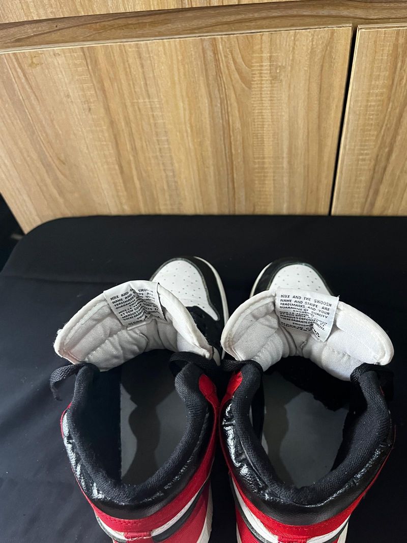 Nike AJ 1 High Satin Black Toe, foto 5