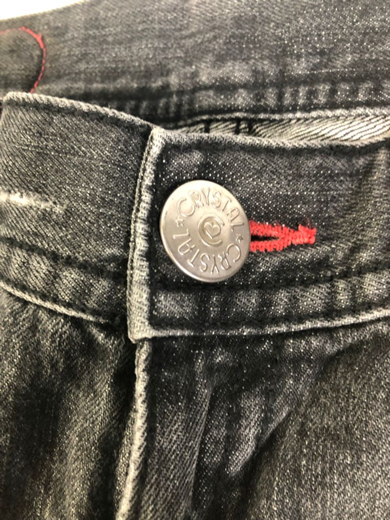 Crystalin by Laundry Y2K Black Washed Bootcut Jeans, foto 3