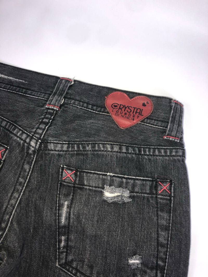 Crystalin by Laundry Y2K Black Washed Bootcut Jeans, foto 5