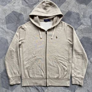 Polo Ralph Lauren Minimalist Casual Hoody Pria tan cream