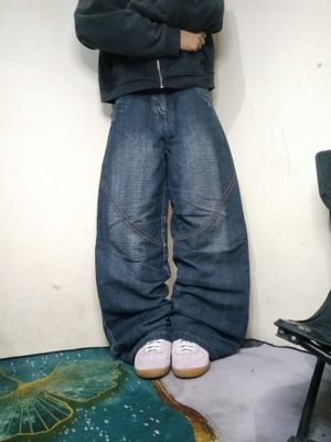 Baggy black wash, baggy y2k baggy jeans