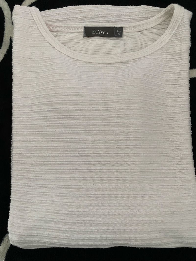 Atasan putih basic rib knit 🤍, foto 3