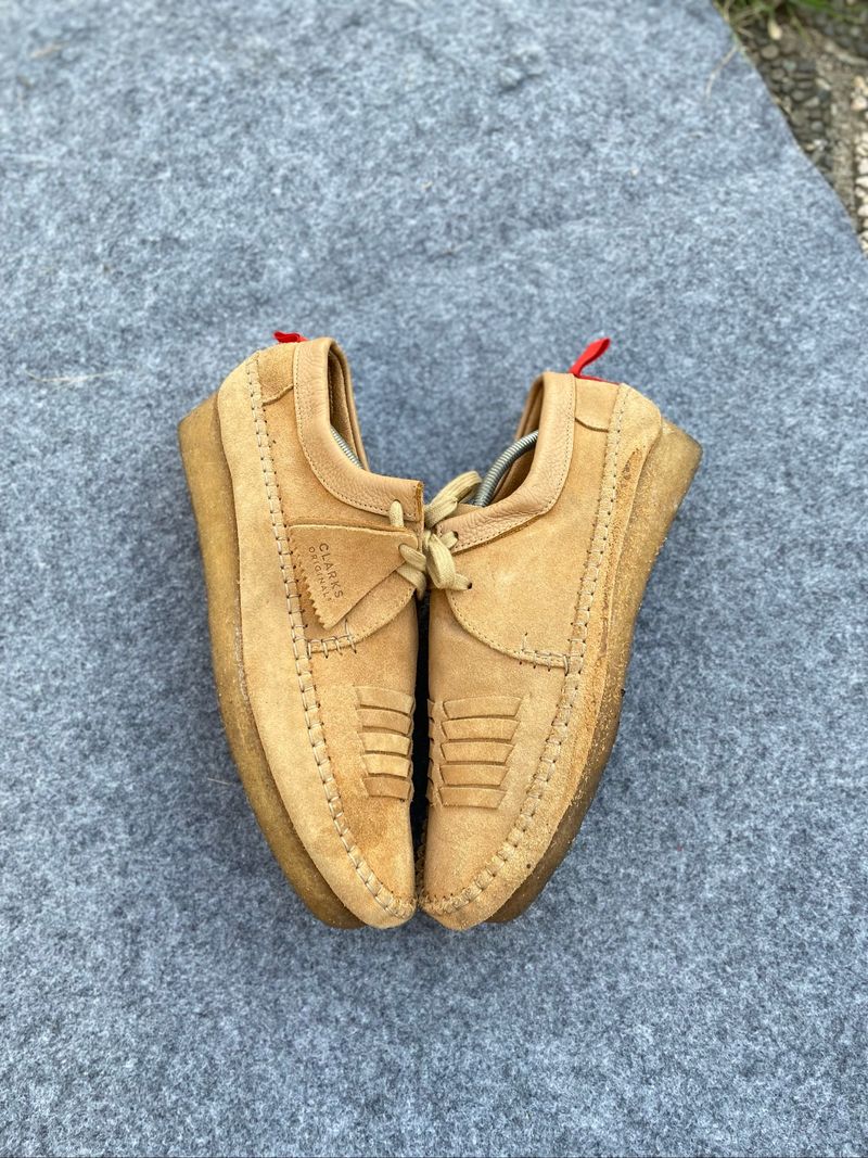 Clarks wallabee weavers weft Tan suede, foto 2