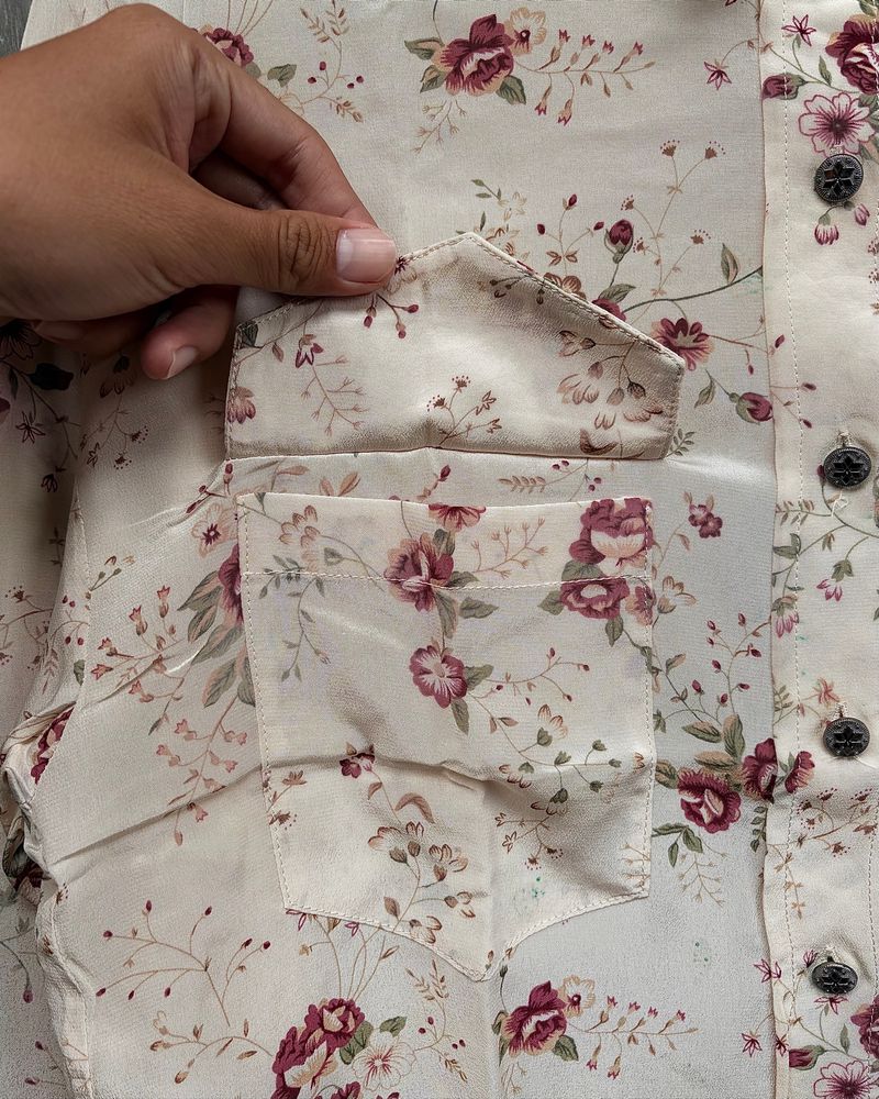 The Kooples Rose Pattern Button Up Shirt, foto 6