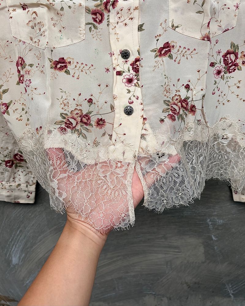 The Kooples Rose Pattern Button Up Shirt, foto 5